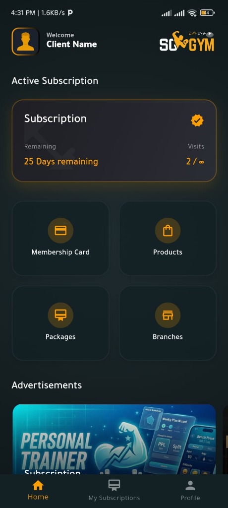 Gym Member App
